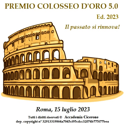 Premio Colosseo d'Oro 5.0, Ed. 2023 – Roma, 15 luglio 2023